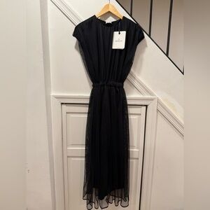 Authentic Moncler Black Midi Dress Size Large